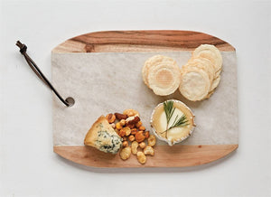 Marble and Wood Cutting Board